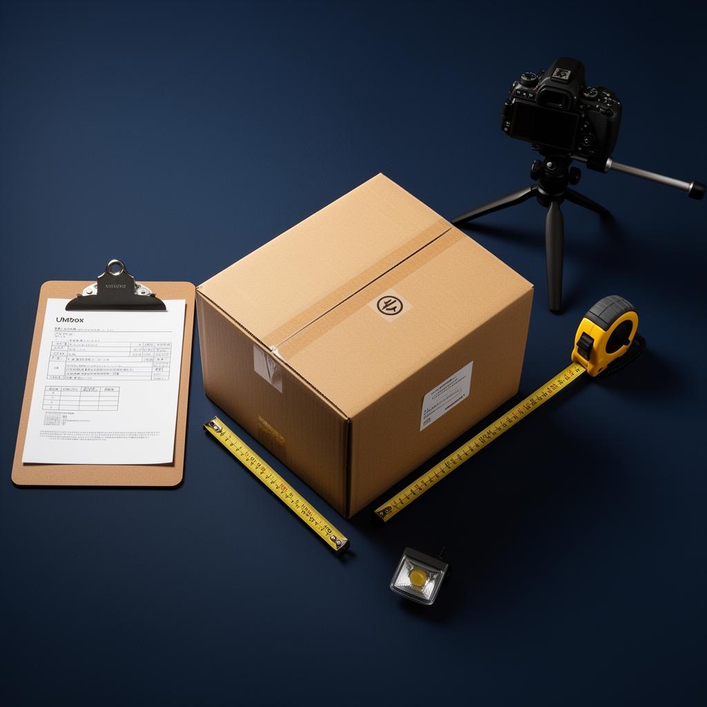 QC documentation station for shipment box
