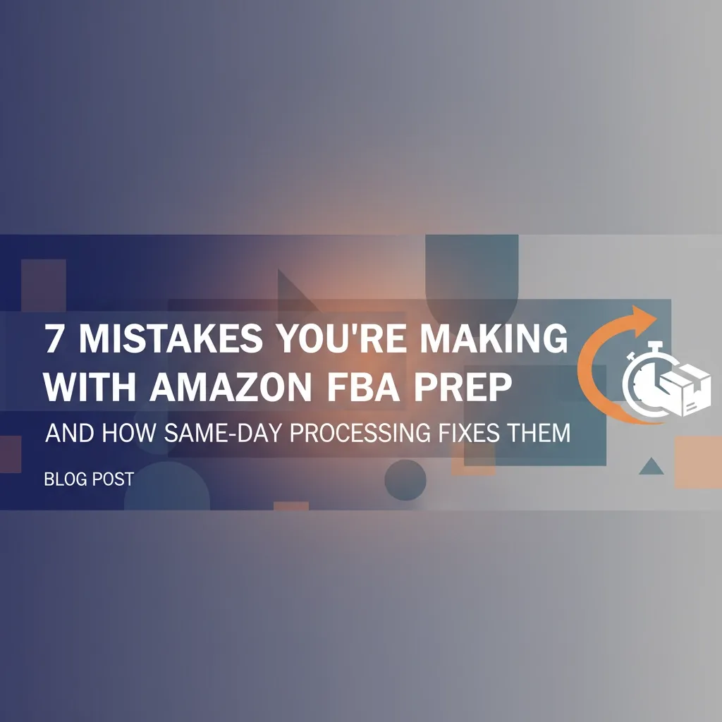 7 Mistakes You're Making with Amazon FBA Prep (and How Same-Day Processing Fixes Them) - Westfield Prep Center blog cover image